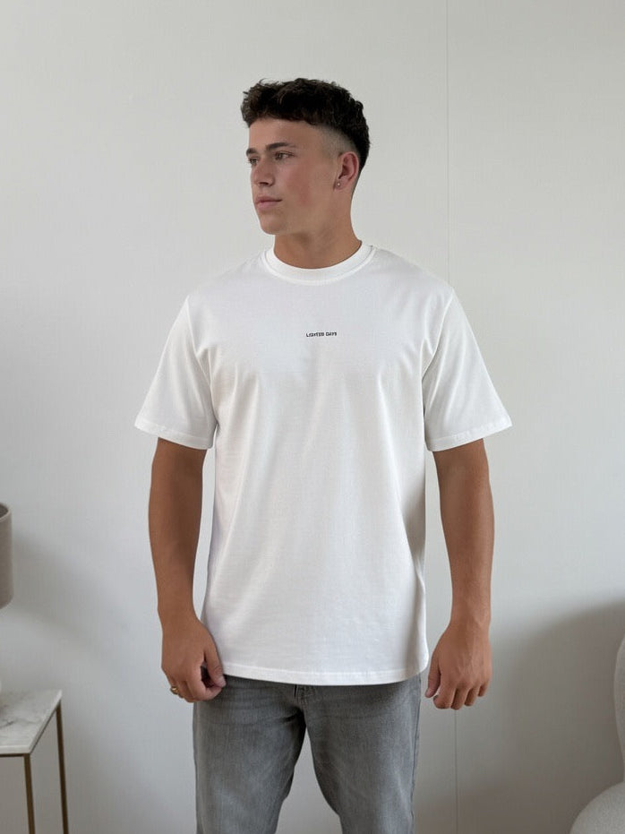 T-shirt “LIGHTER DAYS” blanc