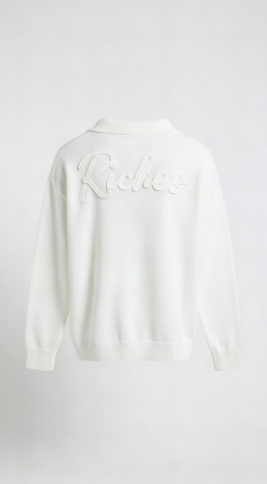 Pull RICHES blanc
