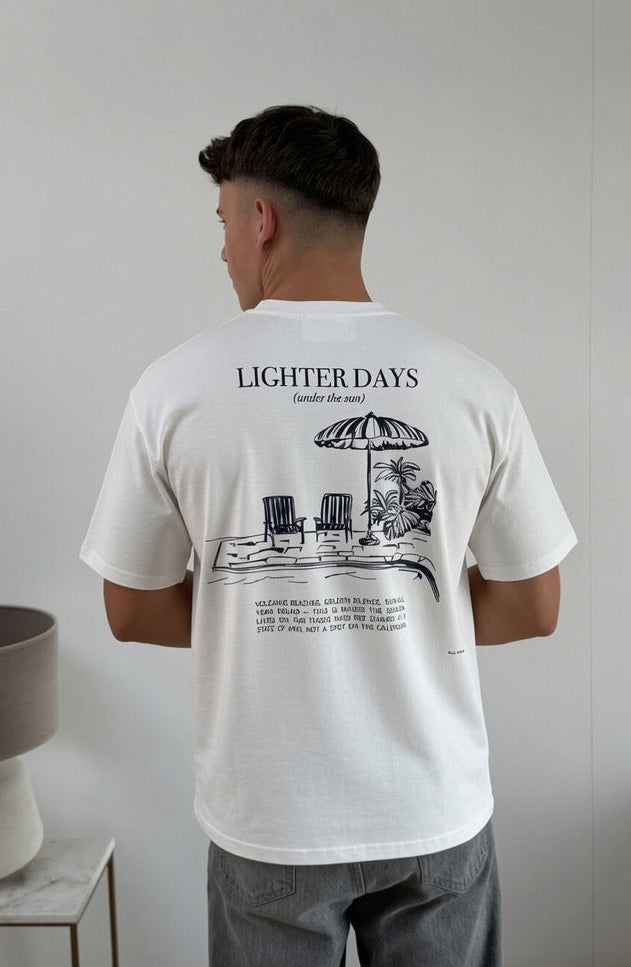 T-shirt “LIGHTER DAYS” blanc