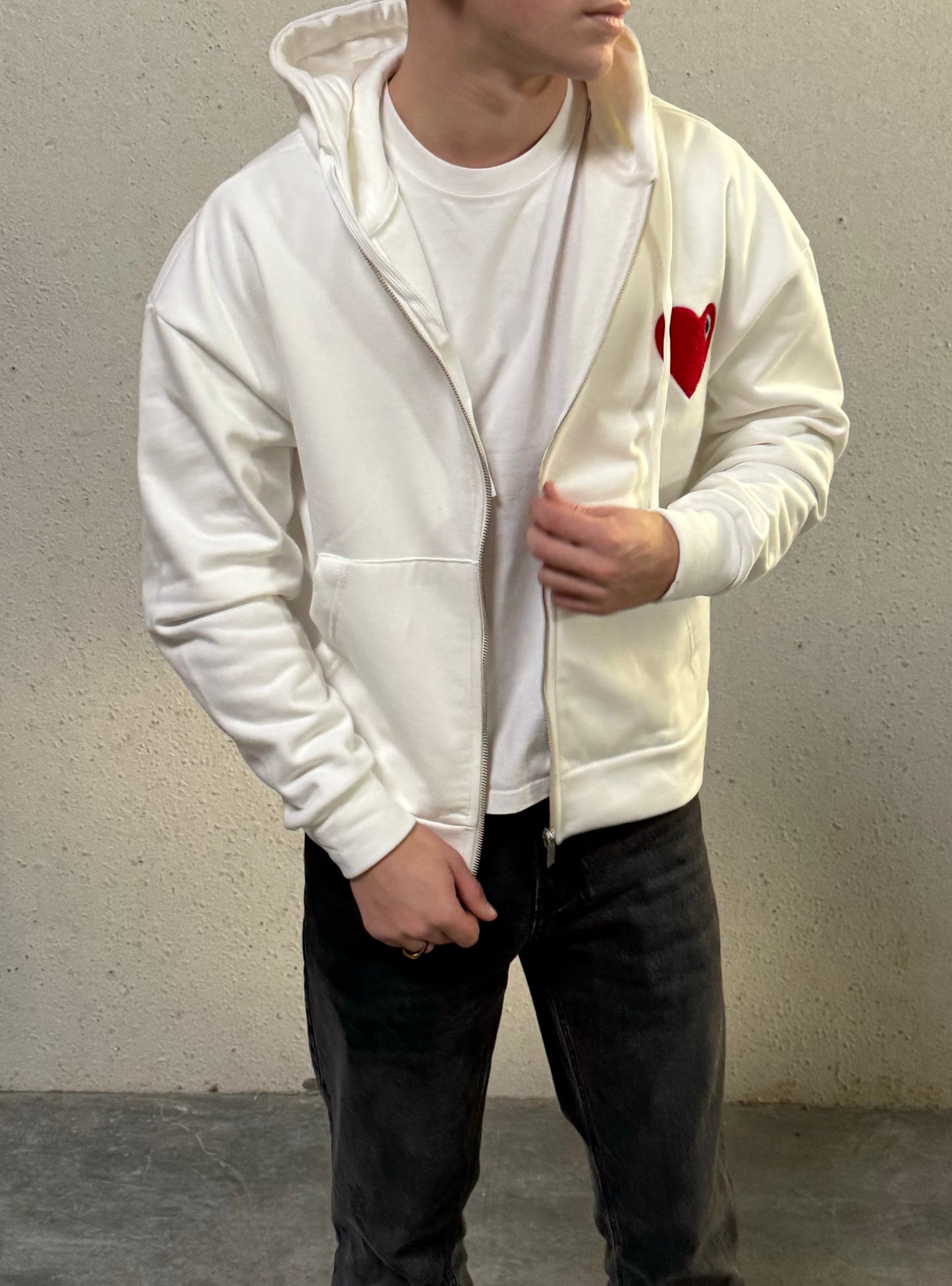 Gilet White Heart