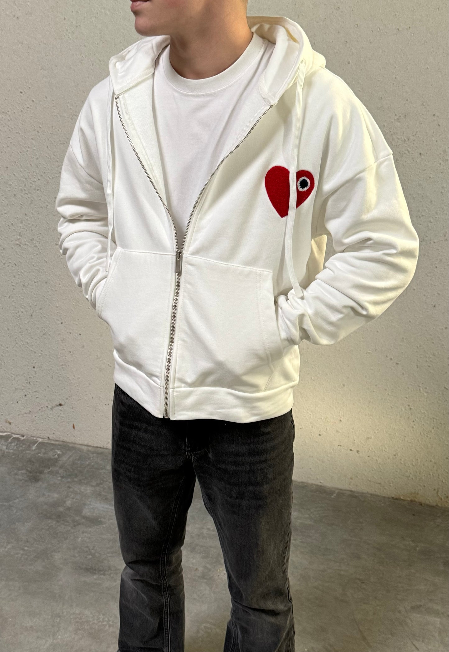 Gilet White Heart