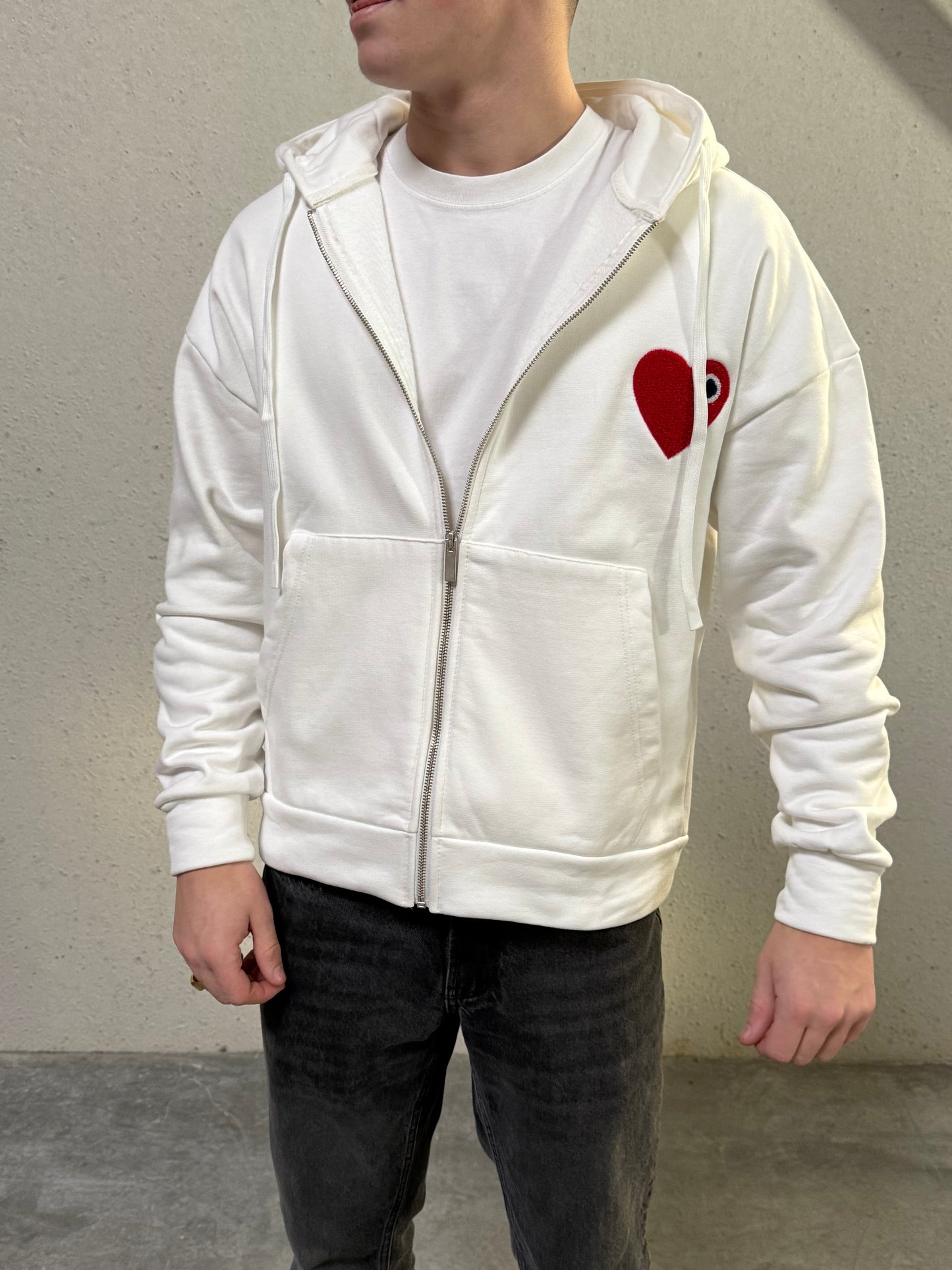 Gilet White Heart