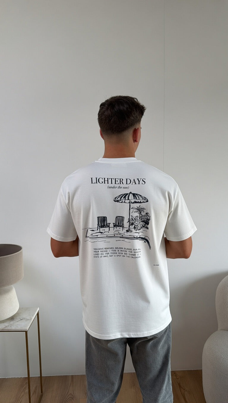 T-shirt “LIGHTER DAYS” blanc