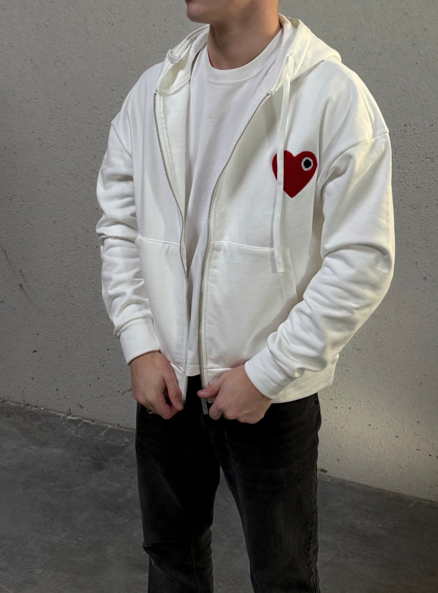 Gilet White Heart