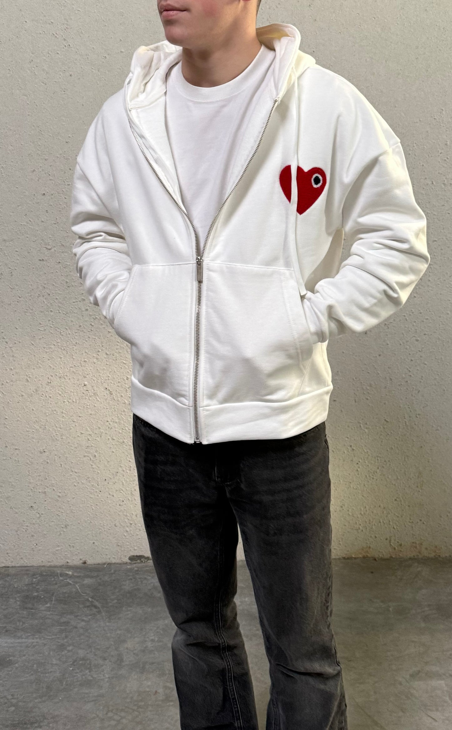 Gilet White Heart