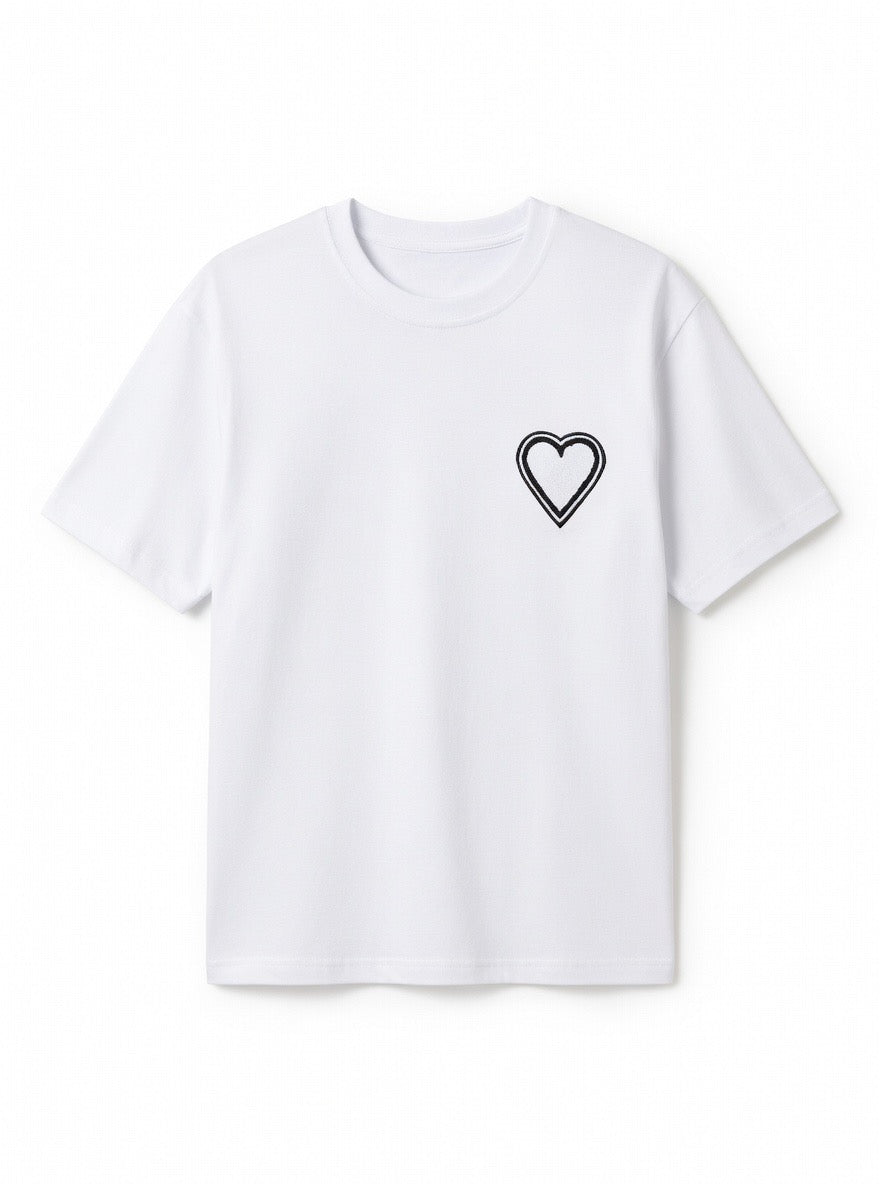T-Shirt Monochrome Heart.